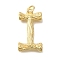 Rack Plating Brass Pendants, Long-Lasting Plated, Cadmium Free & Lead Free, Real 18K Gold Plated, with Jump Ring, Letter I, 37x20.5x7.5mm, Hole: 5mm