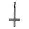 201 Stainless Steel Pendants, Cross Charm, Laser Cut, Black, 37x20.5x1.5mm, Hole: 7x4mm