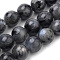 Natural Larvikite Beads Strands, Round, 6mm, Hole: 1mm, about 59~61pcs/strand, 15 inch