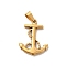 PVD Vacuum Plating 201 Stainless Steel Pendants, Anchor Charms, Golden, 26.5x25x2.5mm, Hole: 7x3.5mm