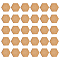30Pcs Medium Density Fiberboard (MDF) Sheet, for DIY Miniatures Model Display Base Display Pedestals, BurlyWood, Hexagon, 5.15x5.95x0.3cm