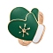 Christmas Theme Alloy Enamel Open Cuff Ring, for Women, Light Gold, Gloves, Adjustable, Glove: 21.5x18.5mm