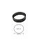 Synthetic Hematite Plain Band Rings, Inner Diameter: 20.6mm