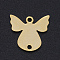 201 Stainless Steel Links connectors, Angel, Golden, 13.5x14x1mm, Hole: 1.5mm