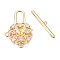 Brass Micro Pave Clear Cubic Zirconia Toggle Clasps, Cadmium Free & Nickel Free & Lead Free, Flower, Real 18K Gold Plated, 24x15.5x4.5mm, Hole: 1.5mm, Bar: 3.5x20.5x1.5mm, Hole: 1mm, Pin: 1mm.
