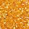11/0 Two Cut Glass Seed Beads, Hexagon, Trans.Colours Rainbow, Dark Orange, Size: about 2.2mm in diameter, about 37500pcs/Pound