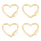 UNICRAFTALE 4Pcs Brass Screw Carabiner Golden Heart Lock Clasp Real 18K Gold Plated Hollow Hoop Core Metal Keychain 21.5mm Long for Jewelry Making Handbag Accessories