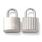 Non-Tarnish 304 Stainless Steel Charms, PadLock, Textured, Stainless Steel Color, 17x10x4mm, Hole: 4x6mm