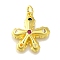 Rack Plating Brass Micro Pave Cubic Zirconia Pendant, with Jump Ring, Lead Free & Cadmium Free, Long-Lasting Plated, Star, Golden, 19x17.5x4mm
