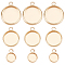 Beebeecraft 24Pcs 3 Size Round Blank Bezel Pendant Trays 18K Gold Plated Cabochon Base Settings Pendant Tray Charms for DIY Jewelry Findings Making