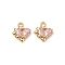 Brass Micro Pave Cubic Zirconia Pendants, Cadmium Free & Nickel Free & Lead Free, Heart Charms, Real 18K Gold Plated, 11x10x3mm, Hole: 1.4mm