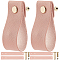 Rectangle Leather Drawer Handles, with Iron Screw, Misty Rose, 175x26.5x1.5mm