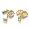 Brass Pendants, with Jump Rings, Nickel Free, Ingot & Dustpan & Rake, Golden, 22mm, Hole: 3mm