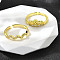 2Pcs 2 Styles Brass Micro Pave Clear Cubic Zirconia Cuff Rings for Women, Cadmium Free & Nickel Free & Lead Free, Real 18K Gold Plated, 3.5mm and 7.5mm, Inner Diameter: 17.5mm