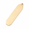 304 Stainless Steel Pendants, Stamping Blank Tag, Manual Polishing, Rectangle, Real 24K Gold Plated, 40x9x2.5mm, Hole: 1.8mm