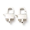Eco-Friendly Brass Lobster Claw Clasps, Long-Lasting Plated, Lead Free & Cadmium Free, Real Platinum Plated, 19.5x11x4mm, Hole: 3x1.2mm