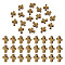 60Pcs Tibetan Style Alloy Beads, Cadmium Free & Lead Free, Cross, Antique Bronze, 15x12x5mm, Hole: 2mm