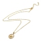 Brass Micro Pave Cubic Zirconia Pendants Necklace, Cupid, 17.52 inch(44.5cm)