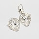 Филигранные сердечные подвески из латуни KK-D389-02P-2