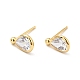 Серьги-капли из прозрачного кубического циркония EJEW-G297-23G-1