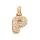 Латунные микропаве прозрачные подвески с фианитом KK-B099-01G-P-1