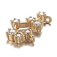Кулоны из латуни с прозрачным фианитом ZIRC-F120-019G-01-3