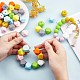 100 шт. силиконовые бусины смешанные цвета шестиугольные силиконовые бусины объемные разделительные бусины набор силиконовых бусин для браслета ожерелья брелок для изготовления ювелирных изделий JX307A-4