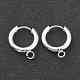 201 фурнитура для сережек-колец Huggie Hoop из нержавеющей стали STAS-P283-01B-S-1