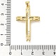 Подвески из латуни с прозрачным фианитом KK-M101-05G-05-3