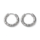 Серьги-кольца Huggie Hoop из нержавеющей стали 304 EJEW-H111-02B-P-1