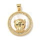 Латунные микропаве прозрачные подвески с фианитом KK-U046-03G-1