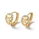 Серьги-кольца из латуни с микропаве из кубического циркония EJEW-L271-05KCG-03-1