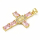 Подвески из кубического циркония с покрытием из латуни KK-U029-01G-03-2