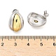 Двухцветные серьги-гвоздики из латуни для женщин EJEW-U057-04G-B-5