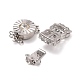 Латунь кубического циркония коробка застежками KK-P094-01-RS-3