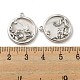 Латунные микропаве прозрачные подвески с фианитом KK-L211-011P-02-3