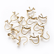 Латунные серьги-кольца с застежкой сзади KK-L176-07G
