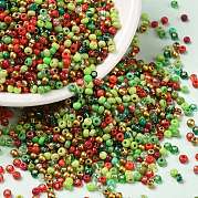 Непрозрачные и прозрачные и металлические цвета стеклянный бисер SEED-A030-07F