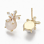 Серьги-гвоздики из циркония KK-R117-017-NF