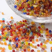 12/0 прозрачные цвета матового круглый бисер SEED-K003-2mm-M03