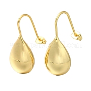 Серьги-подвески из латуни с каплевидным покрытием EJEW-L097-15G