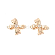 Подвески из латуни и прозрачного стекла KK-N254-58G