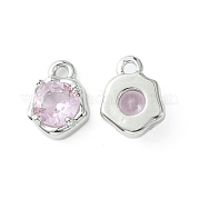 Латунные микро проложить кубического циркония подвески KK-L208-10P-03