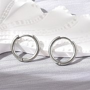 Серьги-кольца Huggie Hoop из нержавеющей стали 201 EJEW-L250-01I-P