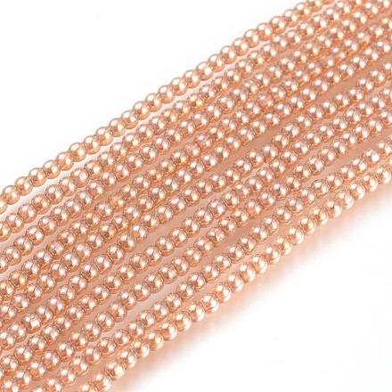 Стеклянные бусины с гальваническим покрытием  X-EGLA-I013-2mm-PL01-1