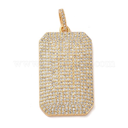 Латунные микро проложить кубического циркония подвески KK-U076-03G-01-1