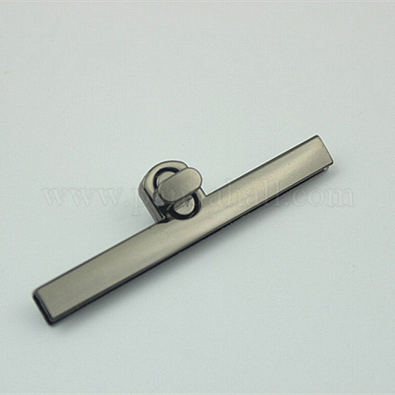 Застежки для кошелька с замком из цинкового сплава PURS-PW0001-029B-1
