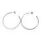 304 Stainless Steel Ring Stud Earrings, Stainless Steel Color, 47.5x46x2mm