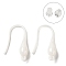 Hypoallergenic Bioceramics Zirconia Ceramic Ear Hooks, No Fading, Nickel Free, White, 17x3.5mm, Hole: 0.9mm, Pin: 0.8mm