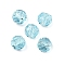 Glass Imitation Austrian Crystal Beads, Rondelle, Faceted, Light Blue, 8x6.5mm, Hole: 1mm